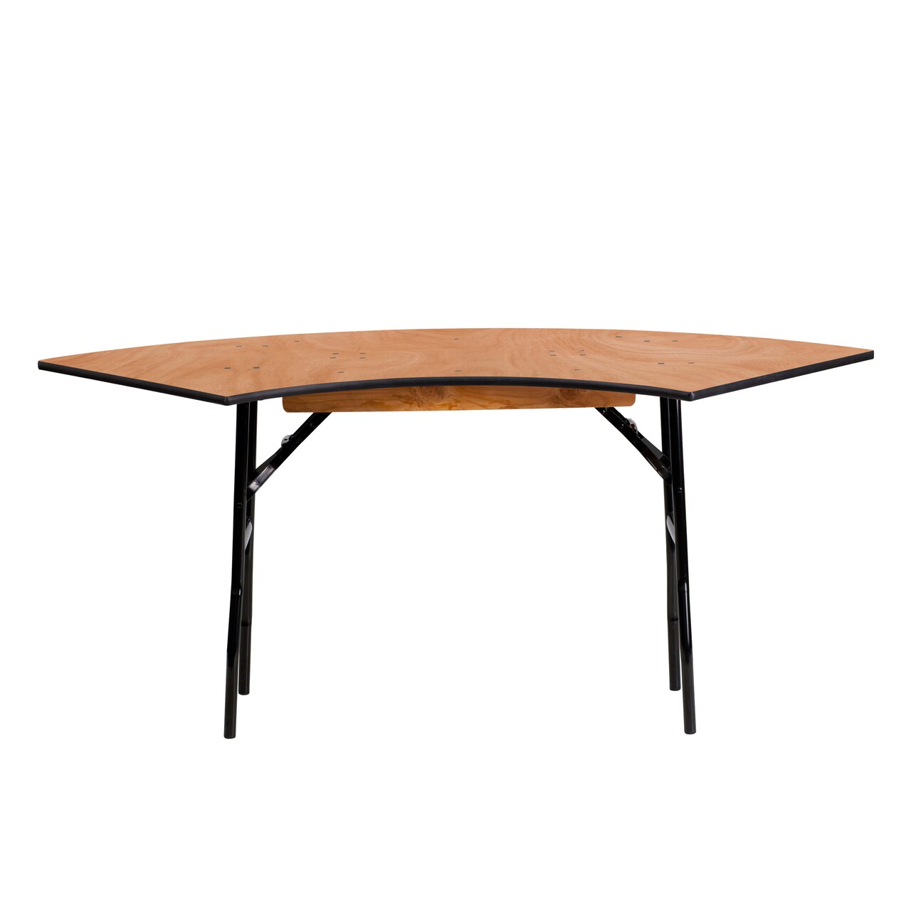 Emma and Oliver 5.5 ft. x 2 ft. Serpentine Wood Folding Banquet Table